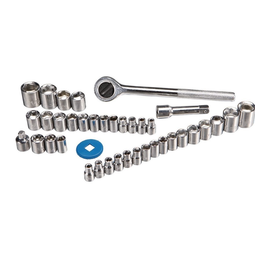 🌀 New The Pittsburgh SAE & Metric Socket 40 Pc 3/8 in. 1/4 inch Drive